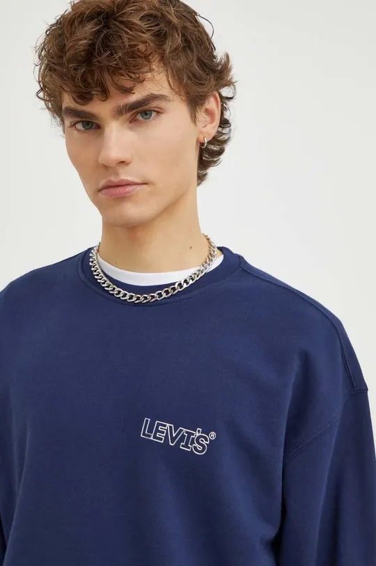 mornarsko modra Bombažen pulover Levi's