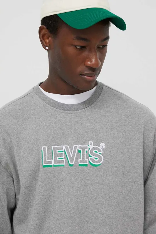 siva Bombažen pulover Levi's