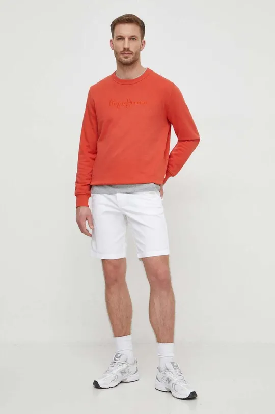oranžna Bombažen pulover Pepe Jeans Joe Crew Moški