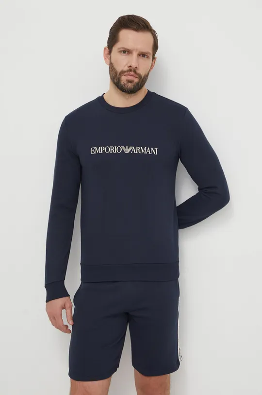 granatowy Emporio Armani Underwear bluza lounge Męski