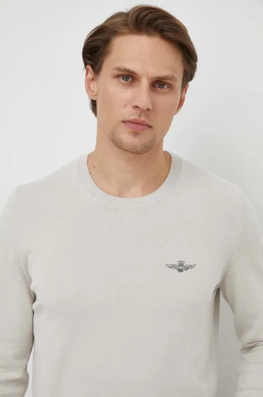 beige Aeronautica Militare maglione in cotone