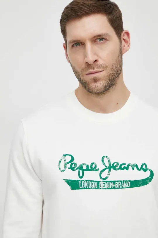 λευκό Βαμβακερή μπλούζα Pepe Jeans ROI