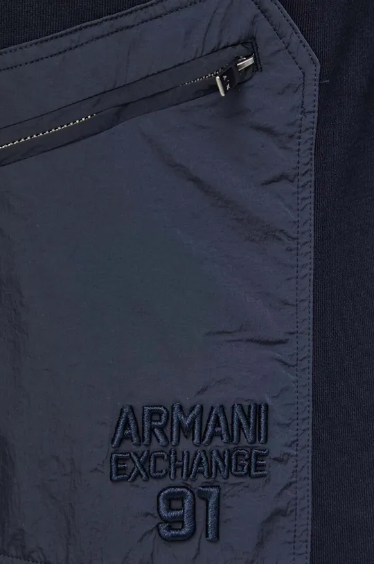 σκούρο μπλε Βαμβακερή μπλούζα Armani Exchange