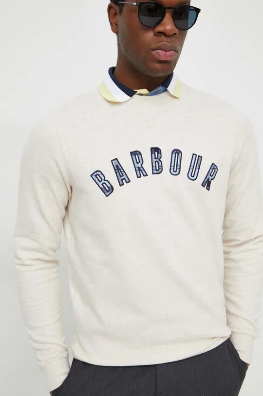 beżowy Barbour bluza bawełniana