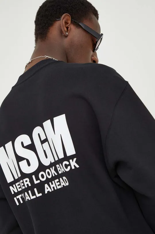 črna Bombažen pulover MSGM Moški