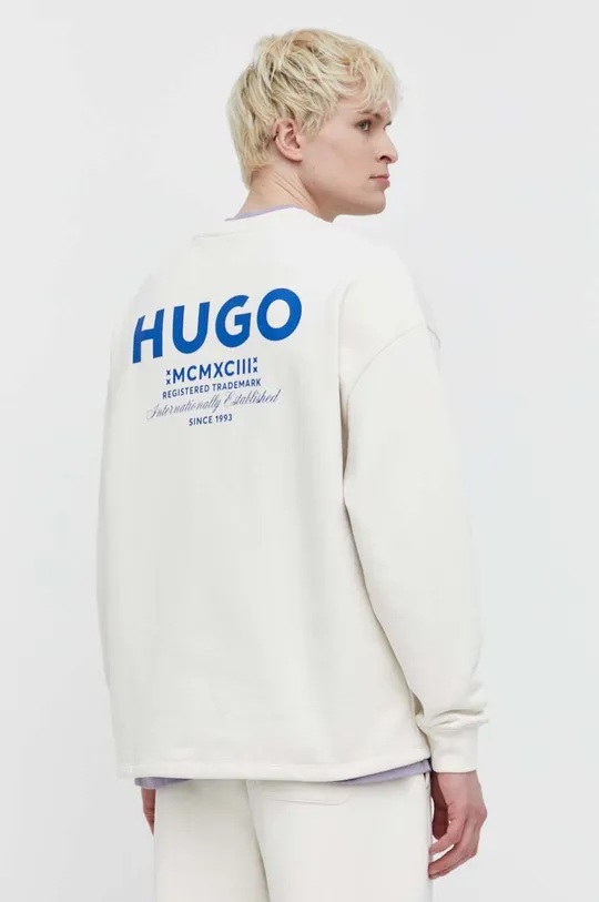 bež Bombažen pulover Hugo Blue