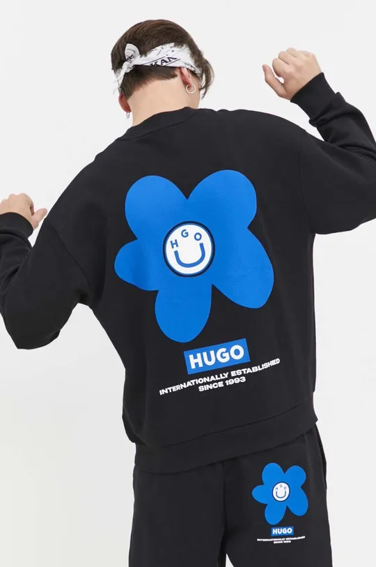 Хлопковая кофта Hugo Blue чёрный