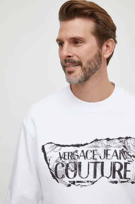 λευκό Βαμβακερή μπλούζα Versace Jeans Couture