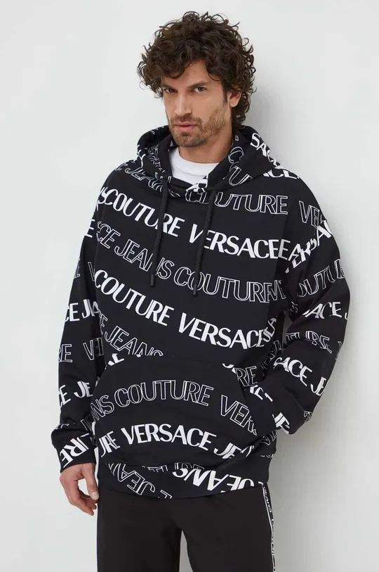 чёрный Хлопковая кофта Versace Jeans Couture Мужской