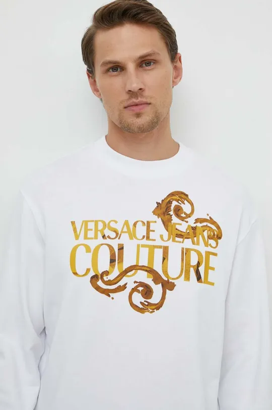 bianco Versace Jeans Couture felpa in cotone