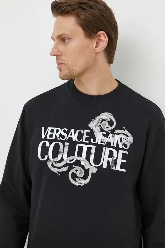 μαύρο Βαμβακερή μπλούζα Versace Jeans Couture