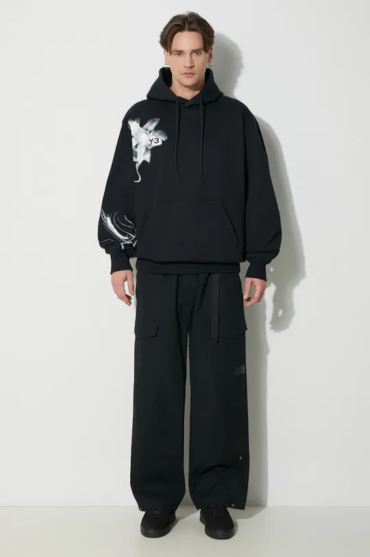 Y-3 felpa Graphic French Terry Hoodie nero