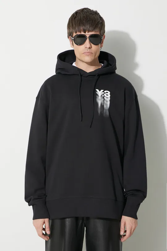 black Y-3 cotton sweatshirt Graphic Hoodie Men’s