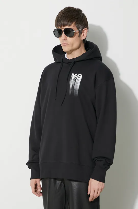 black Y-3 cotton sweatshirt Graphic Hoodie