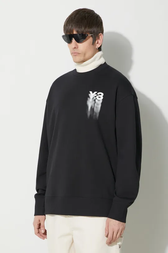 black Y-3 cotton sweatshirt Graphic Crew
