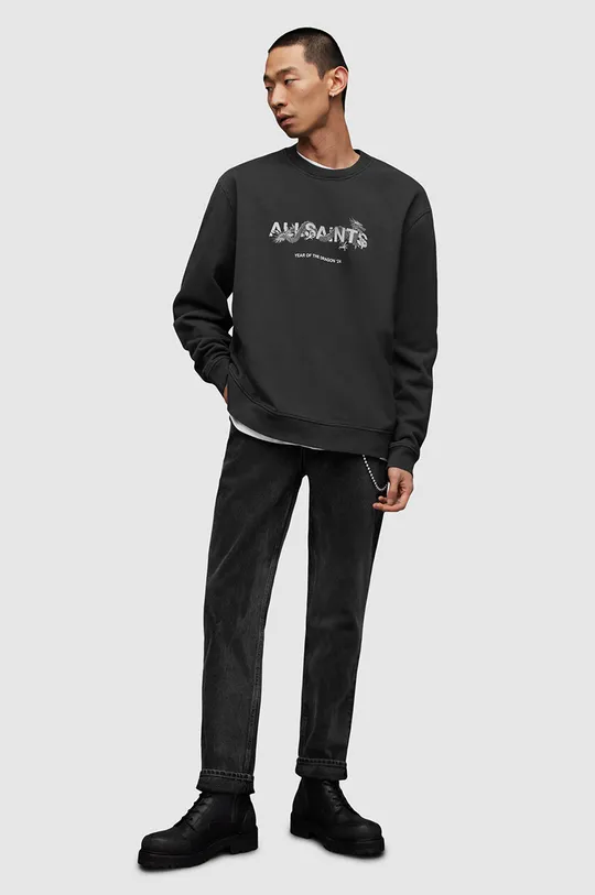 μαύρο Βαμβακερή μπλούζα AllSaints Chiao