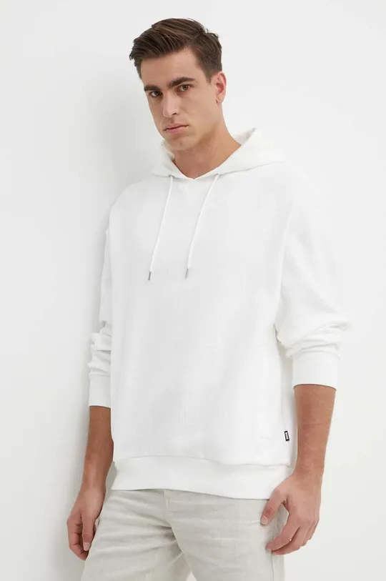 λευκό Βαμβακερή μπλούζα BOSS Ανδρικά