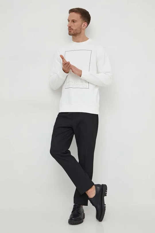 Βαμβακερή μπλούζα Armani Exchange λευκό