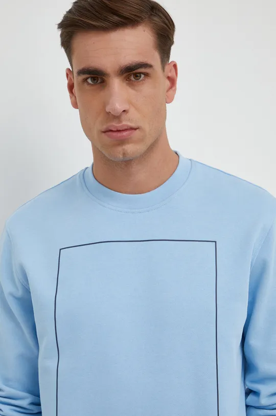 modra Bombažen pulover Armani Exchange