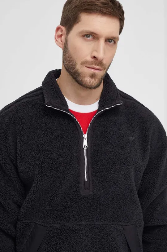 črna Flis pulover adidas Originals