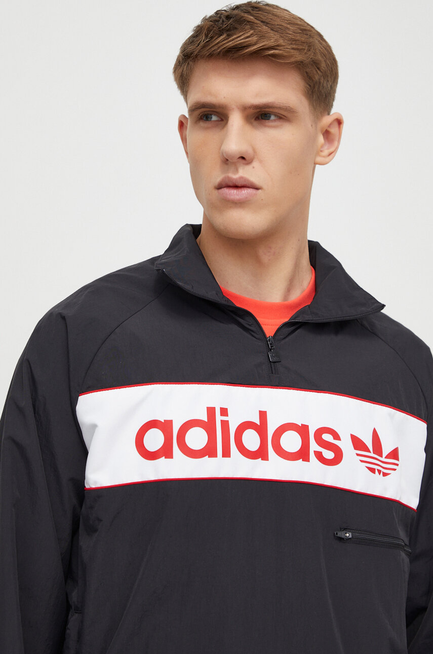 fekete adidas Originals rövid kabát