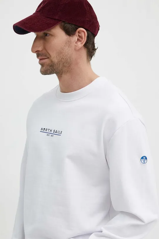 λευκό Βαμβακερή μπλούζα North Sails Ανδρικά