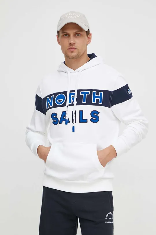 bela Bombažen pulover North Sails