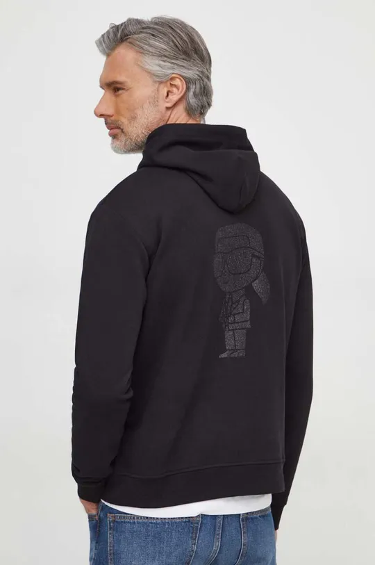 črna Bombažen pulover Karl Lagerfeld Moški