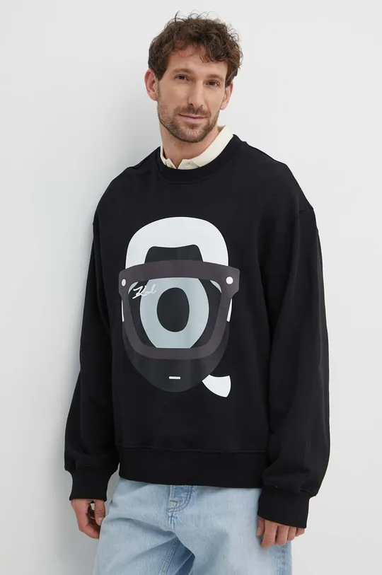črna Bombažen pulover Karl Lagerfeld Dour Darcel X Karl Moški