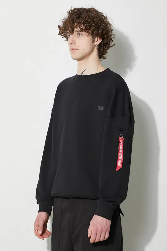 nero Alpha Industries felpa Essentials RL