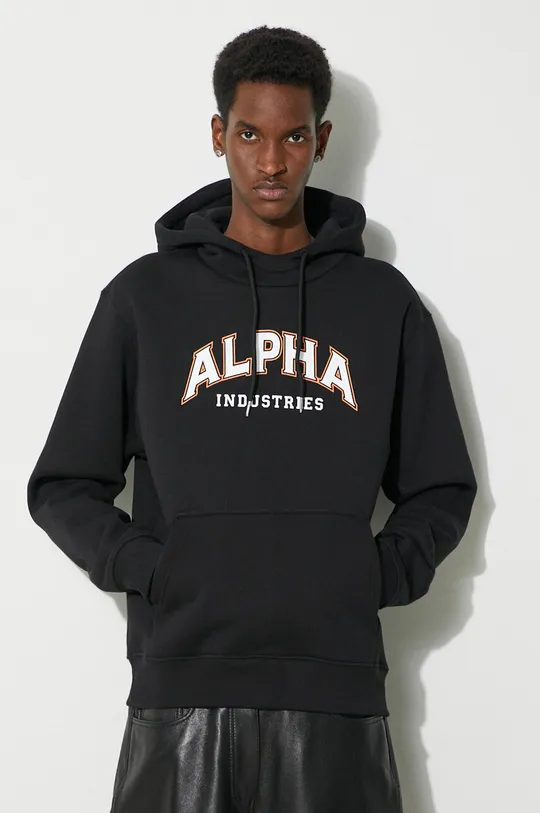 black Alpha Industries sweatshirt College Hoody Men’s