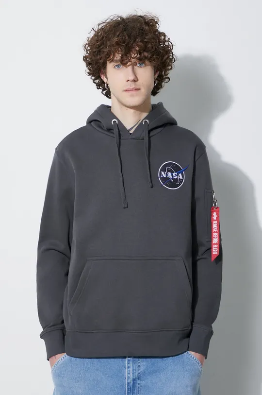 gray Alpha Industries sweatshirt NASA Orbit Hoody Men’s