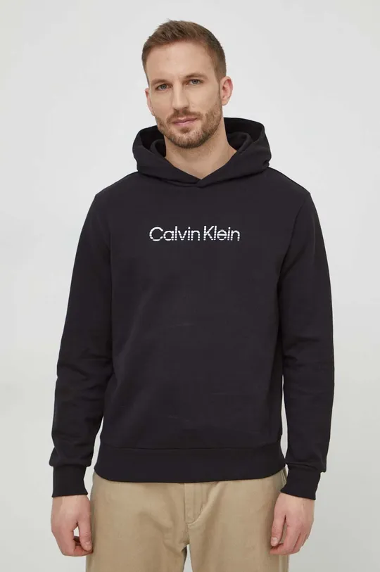 czarny Calvin Klein bluza bawełniana