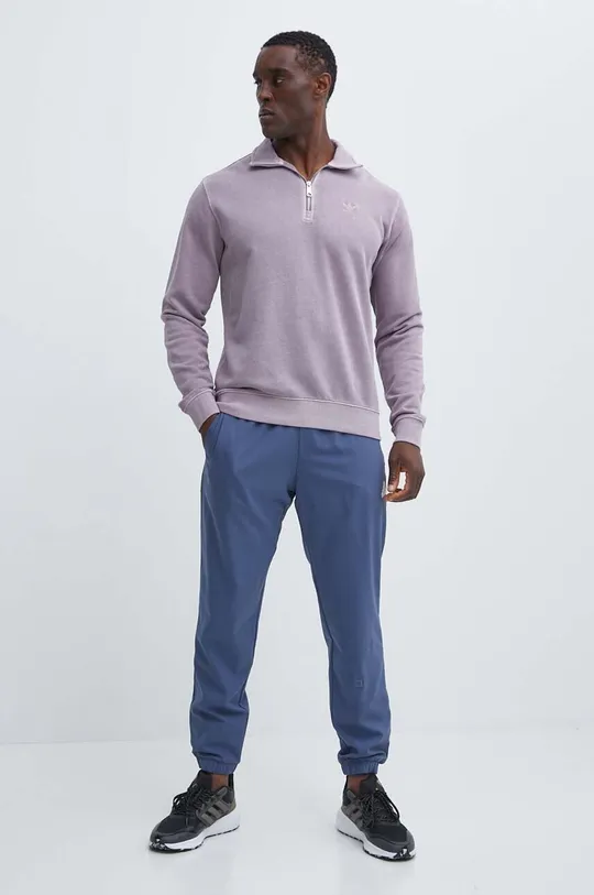 Βαμβακερή μπλούζα adidas Originals ροζ