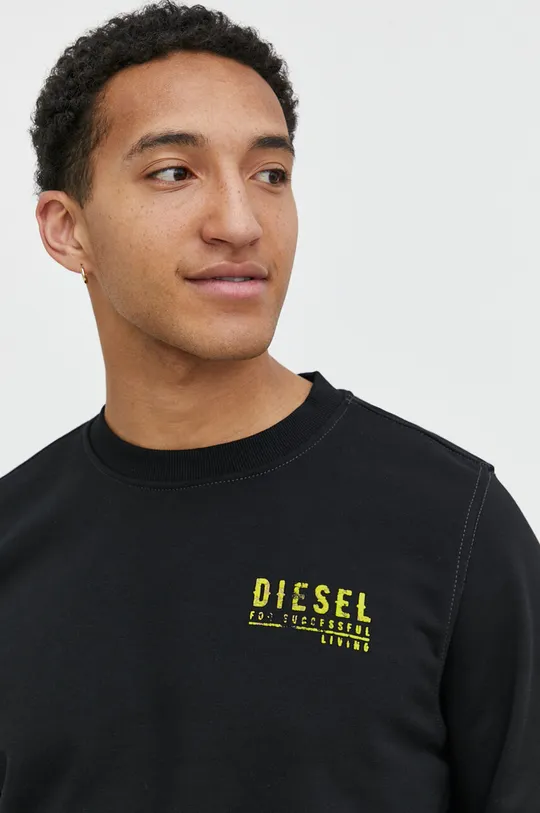 czarny Diesel bluza