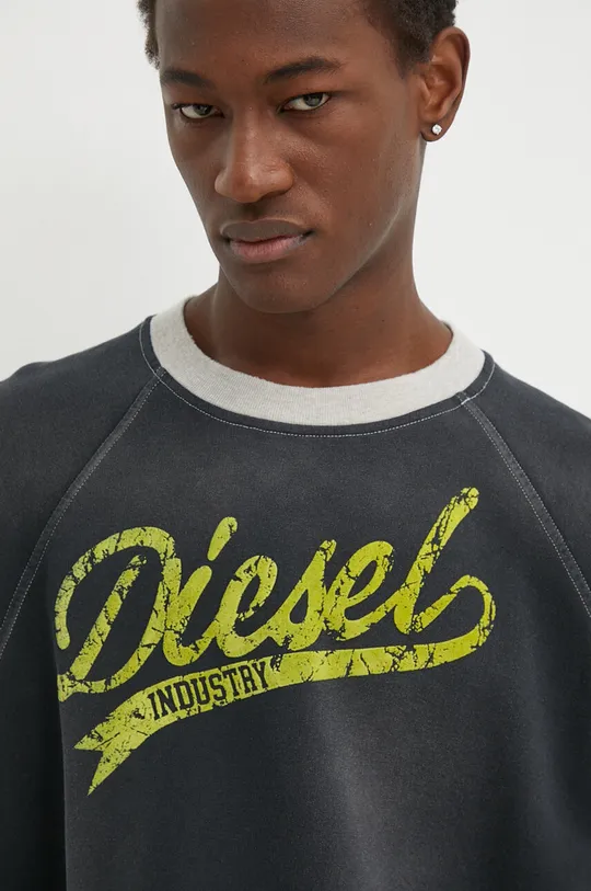 γκρί Βαμβακερή μπλούζα Diesel S-ROXT