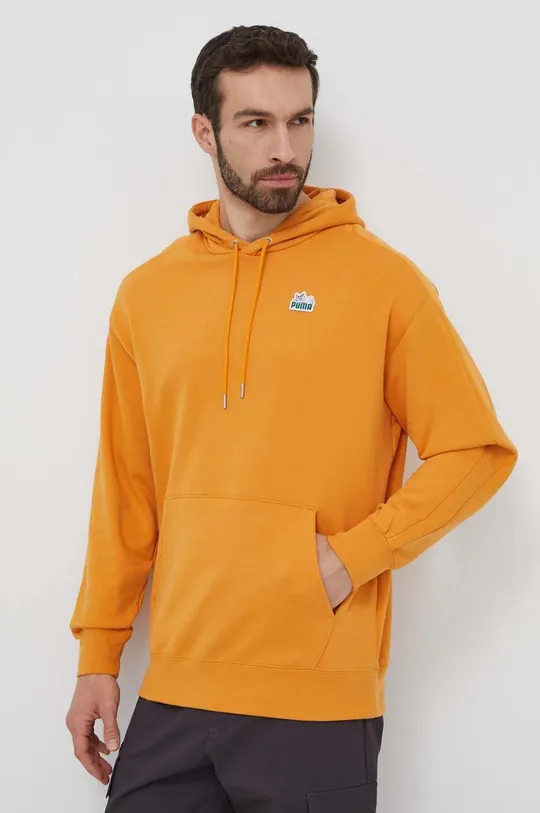 oranžna Bombažen pulover Puma Moški