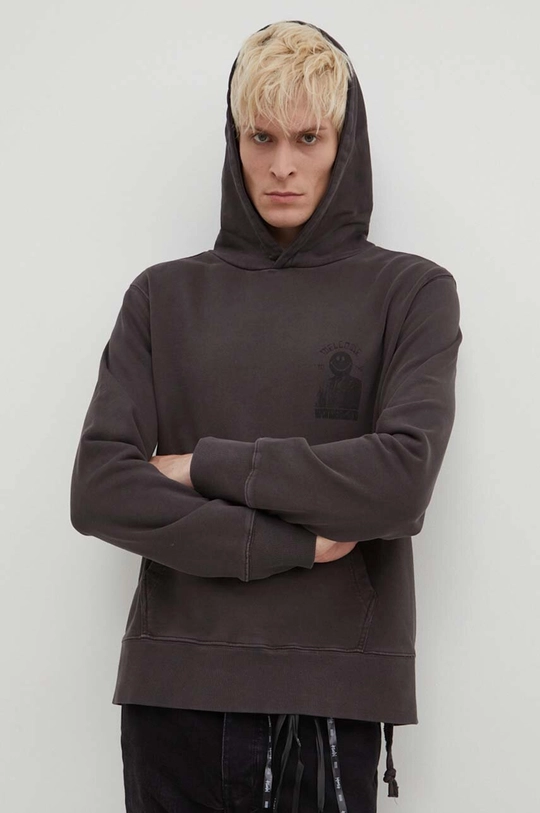 γκρί Βαμβακερή μπλούζα KSUBI portal kash hoodie Ανδρικά