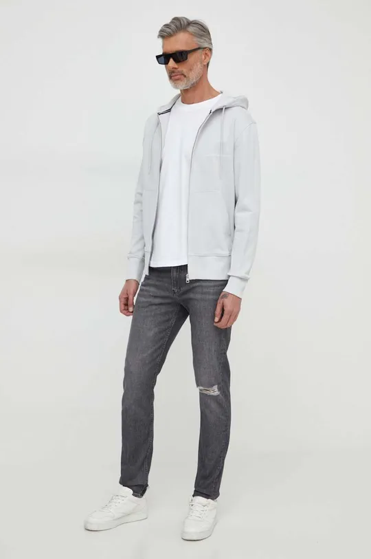 Calvin Klein Jeans felpa in cotone grigio