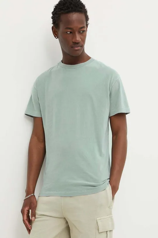 Bavlnené tričko Abercrombie & Fitch zelená