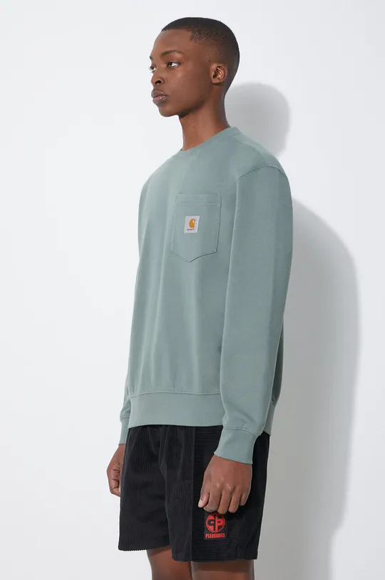 green Carhartt WIP cotton sweatshirt