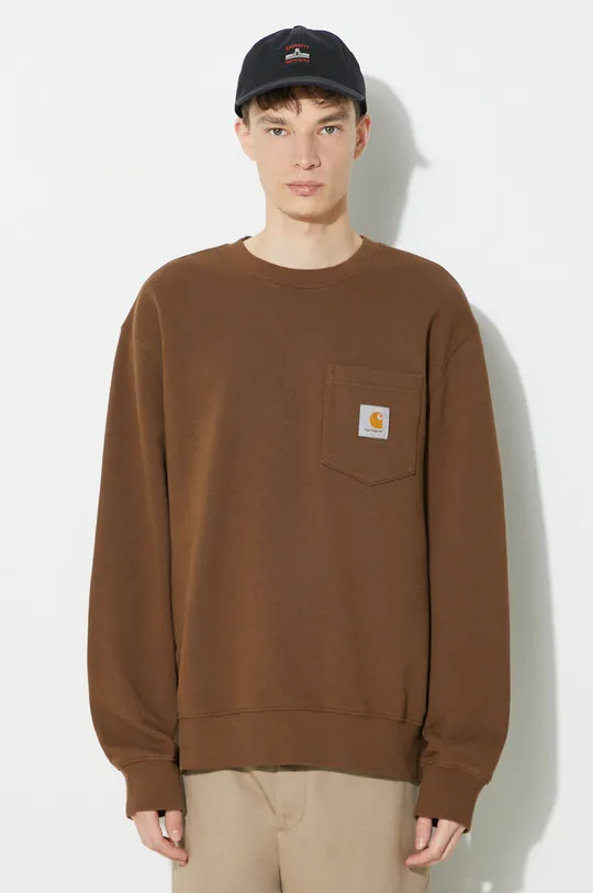 brown Carhartt WIP cotton sweatshirt Pocket Sweat Men’s