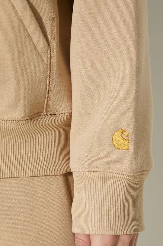 Carhartt WIP hooded sweatshirt Chase Sweat Main: 58% Cotton, 42% Polyester Rib-knit waistband: 96% Cotton, 4% Elastane