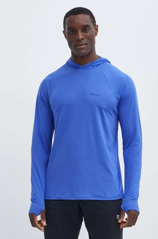 μπλε Αθλητική μπλούζα Marmot Windridge Ανδρικά