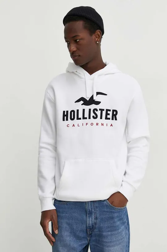 bela Pulover Hollister Co. Moški