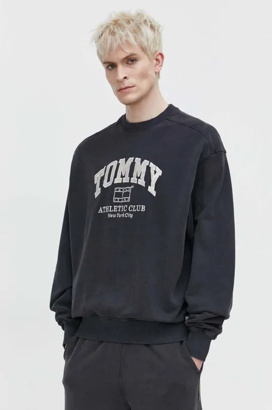 siva Pamučna dukserica Tommy Jeans Muški