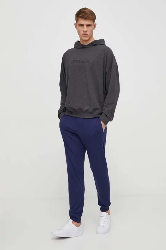 Calvin Klein Underwear kapucnis pulcsi otthoni viseletre szürke