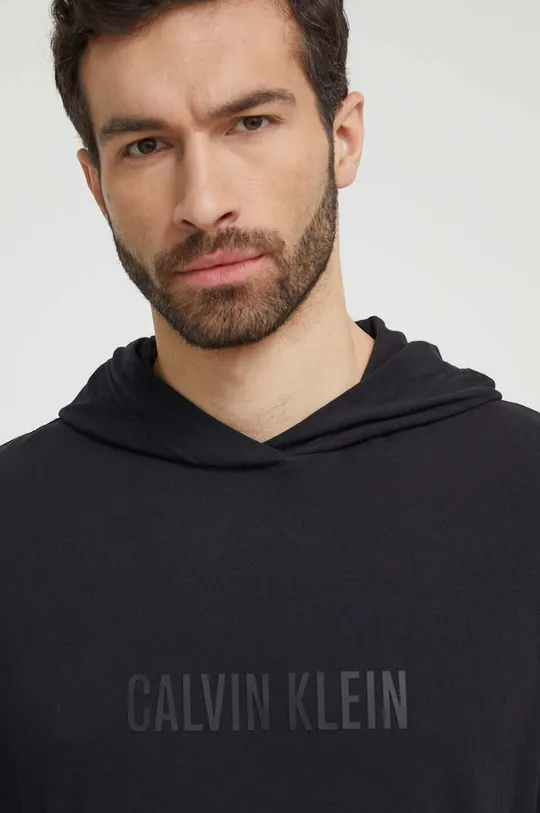 čierna Mikina s kapucňou Calvin Klein Underwear