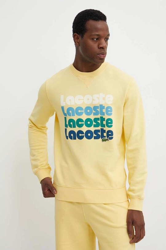 giallo Lacoste felpa in cotone Uomo