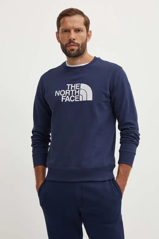 granatowy The North Face bluza bawełniana M Drew Peak Crew Light